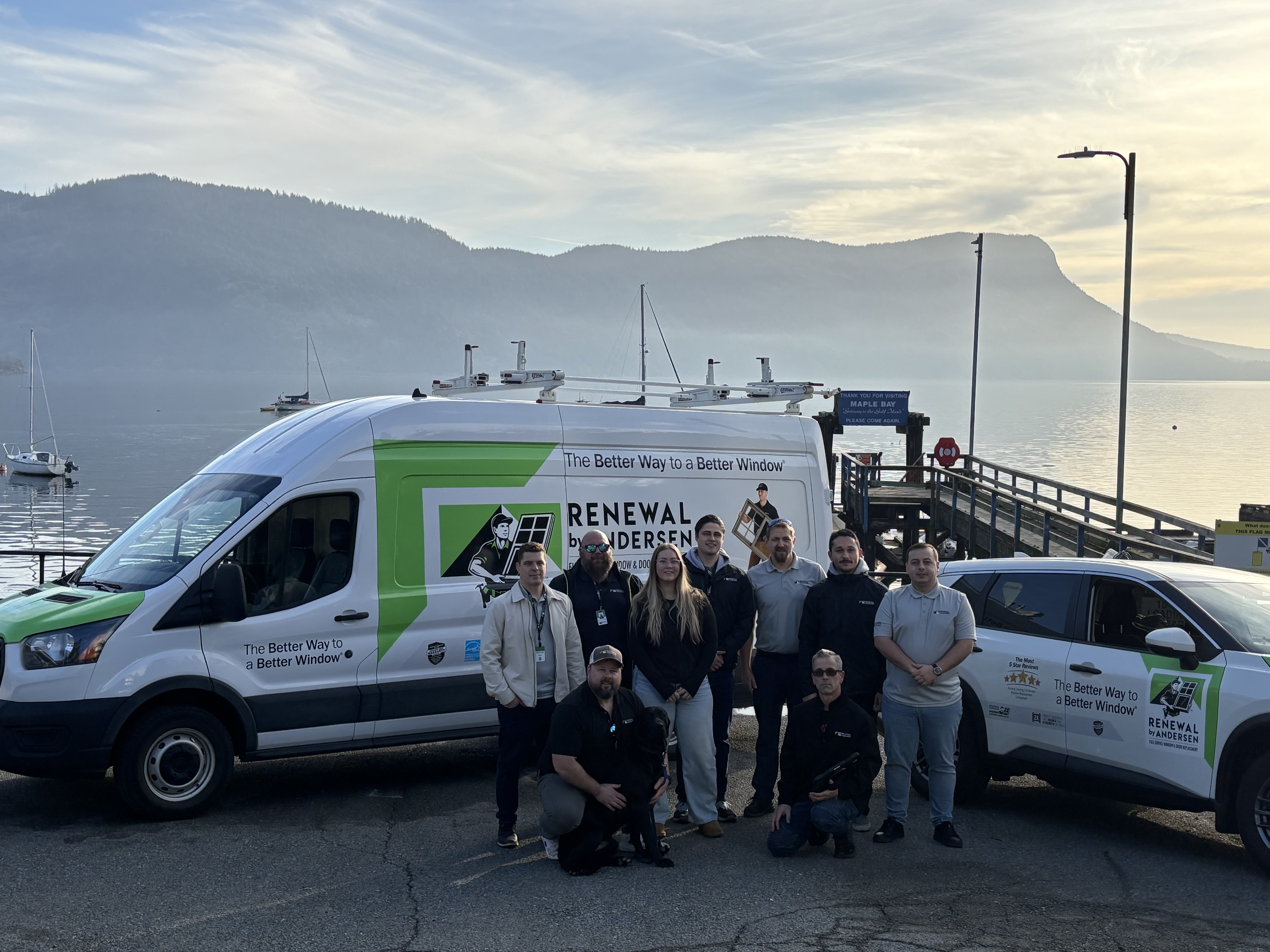 Professional installation team at work